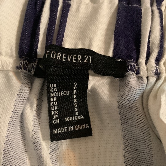 Skirt white with blue stripes, F21 - Picture 4 of 5